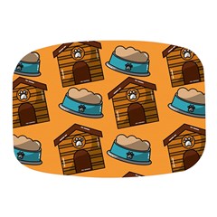 Pet House Bowl Food Seamless Pattern Mini Square Pill Box by Simbadda