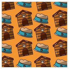 Pet House Bowl Food Seamless Pattern Lightweight Scarf  by Simbadda