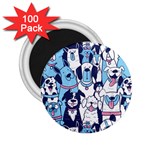 Dogs Seamless Pattern 2.25  Magnets (100 pack)  Front