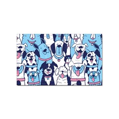 Dogs Seamless Pattern Sticker Rectangular (100 Pack) by Simbadda