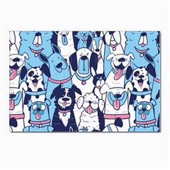 Dogs Seamless Pattern Postcard 4 x 6  (pkg Of 10) by Simbadda