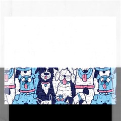 Dogs Seamless Pattern Rectangular Jigsaw Puzzl by Simbadda