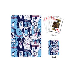 Dogs Seamless Pattern Playing Cards Single Design (mini) by Simbadda