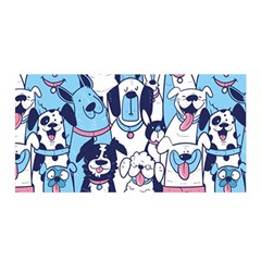 Dogs Seamless Pattern Satin Wrap 35  X 70  by Simbadda