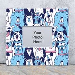 Dogs Seamless Pattern White Wall Photo Frame 5  x 7  Front