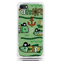 Seamless Pattern Fishes Pirates Cartoon Iphone Se by Simbadda