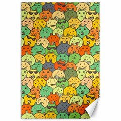 Seamless Pattern With Doodle Bunny Canvas 24  X 36 