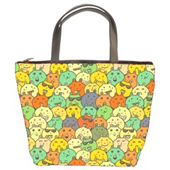 Seamless Pattern With Doodle Bunny Bucket Bag by Simbadda