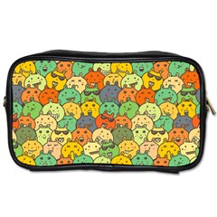 Seamless Pattern With Doodle Bunny Toiletries Bag (one Side) by Simbadda