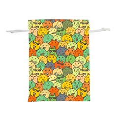 Seamless Pattern With Doodle Bunny Lightweight Drawstring Pouch (s) by Simbadda