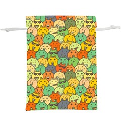 Seamless Pattern With Doodle Bunny Lightweight Drawstring Pouch (xl) by Simbadda