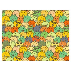 Seamless Pattern With Doodle Bunny Premium Plush Fleece Blanket (extra Small)