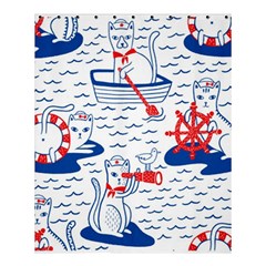 Nautical Cats Seamless Pattern Shower Curtain 60  X 72  (medium)  by Simbadda