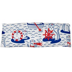 Nautical Cats Seamless Pattern Body Pillow Case (dakimakura) by Simbadda