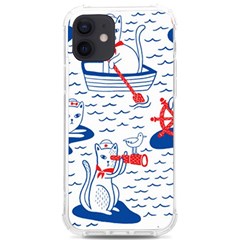 Nautical Cats Seamless Pattern Iphone 12/12 Pro Tpu Uv Print Case by Simbadda