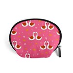 Swan Pattern Elegant Style Accessory Pouch (Small) Front