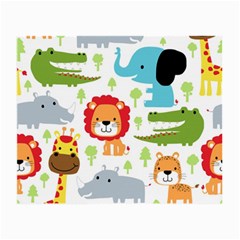 Seamless Pattern Vector With Animals Cartoon Small Glasses Cloth (2 Sides) by Simbadda