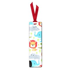 Seamless Pattern Vector With Animals Cartoon Small Book Marks by Simbadda