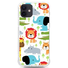 Seamless Pattern Vector With Animals Cartoon Iphone 12/12 Pro Tpu Uv Print Case by Simbadda