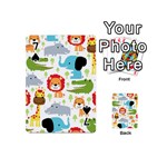 Seamless Pattern Vector With Animals Cartoon Playing Cards 54 Designs (Mini) Front - Spade7