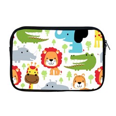 Seamless Pattern Vector With Animals Cartoon Apple Macbook Pro 17  Zipper Case by Simbadda