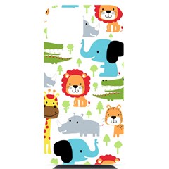 Seamless Pattern Vector With Animals Cartoon Iphone 14 Black Uv Print Case by Simbadda