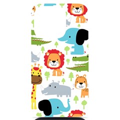 Seamless Pattern Vector With Animals Cartoon Iphone 14 Pro Black Uv Print Case by Simbadda