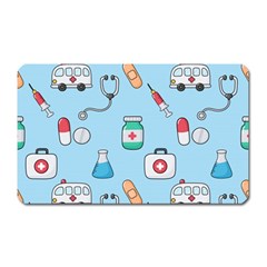 Medical Seamless Pattern Magnet (rectangular) by Simbadda