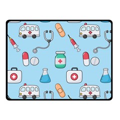 Medical Seamless Pattern Fleece Blanket (small) by Simbadda