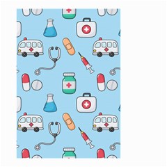 Medical Seamless Pattern Small Garden Flag (two Sides) by Simbadda