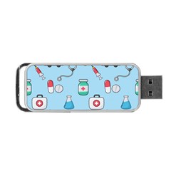 Medical Seamless Pattern Portable Usb Flash (one Side) by Simbadda