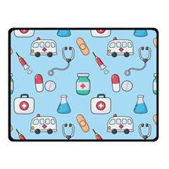 Medical Seamless Pattern Two Sides Fleece Blanket (small) by Simbadda