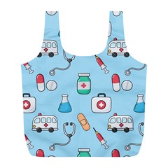 Medical Seamless Pattern Full Print Recycle Bag (l) by Simbadda