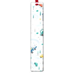 Cute Children Seamless Pattern With Cars Road Park Houses White Background Illustration Town Cartooo Large Book Marks by Simbadda