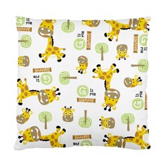 Vector Pattern With Cute Giraffe Cartoon Standard Cushion Case (two Sides) by Simbadda