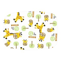 Vector Pattern With Cute Giraffe Cartoon Mini Square Pill Box by Simbadda