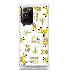 Vector Pattern With Cute Giraffe Cartoon Samsung Galaxy Note 20 Ultra Tpu Uv Case by Simbadda