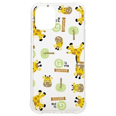 Vector Pattern With Cute Giraffe Cartoon Iphone 12/12 Pro Tpu Uv Print Case by Simbadda