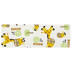 Vector Pattern With Cute Giraffe Cartoon Banner And Sign 9  X 3  by Simbadda