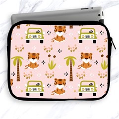 Cute Tiger Car Safari Seamless Pattern Apple Ipad 2/3/4 Zipper Cases by Simbadda