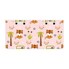 Cute Tiger Car Safari Seamless Pattern Yoga Headband by Simbadda