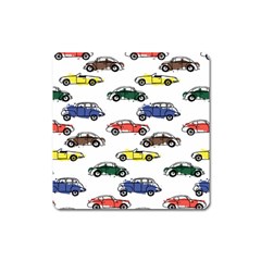 Cars Pattern Square Magnet by Simbadda