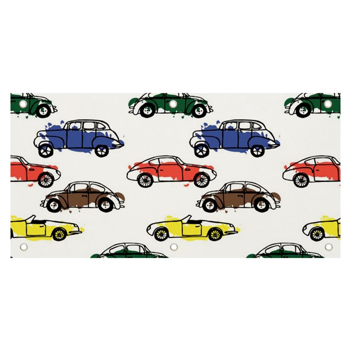 Cars Pattern Banner and Sign 6  x 3 