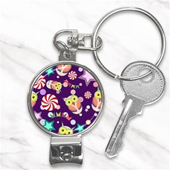 Owl Pattern Background Nail Clippers Key Chain by Simbadda