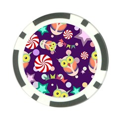 Owl Pattern Background Poker Chip Card Guard (10 Pack) by Simbadda