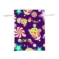 Owl Pattern Background Lightweight Drawstring Pouch (m) by Simbadda