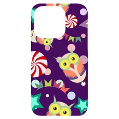 Owl Pattern Background Iphone 14 Pro Black Uv Print Case