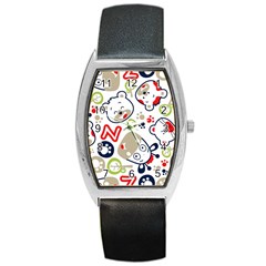 Animals Pattern Barrel Style Metal Watch by Simbadda