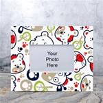 Animals Pattern White Tabletop Photo Frame 4 x6  Front