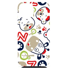 Animals Pattern Iphone 14 Black Uv Print Case by Simbadda